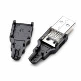 Conector USB Macho Tipo-A para Armar y soldar